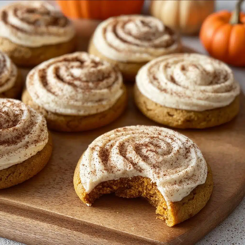 Soft Pumpkin Cookies with Cinnamon Frosting Recipe - Recipe Image