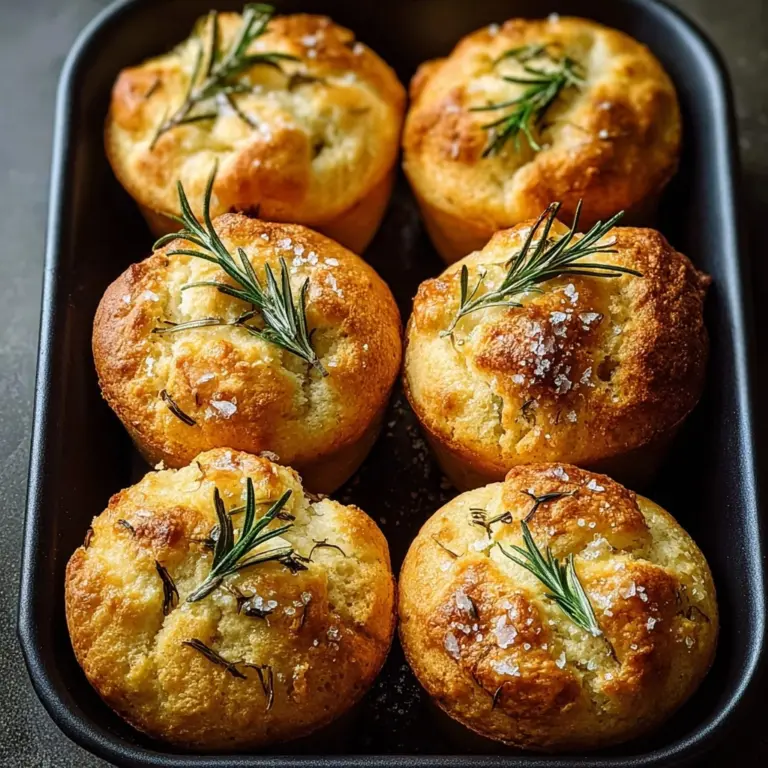 Golden Crust Garlic Rosemary Focaccia Muffins Recipe