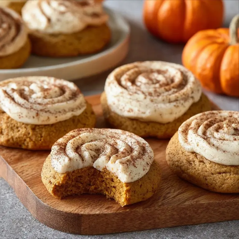 Soft Pumpkin Cookies with Cinnamon Frosting Recipe