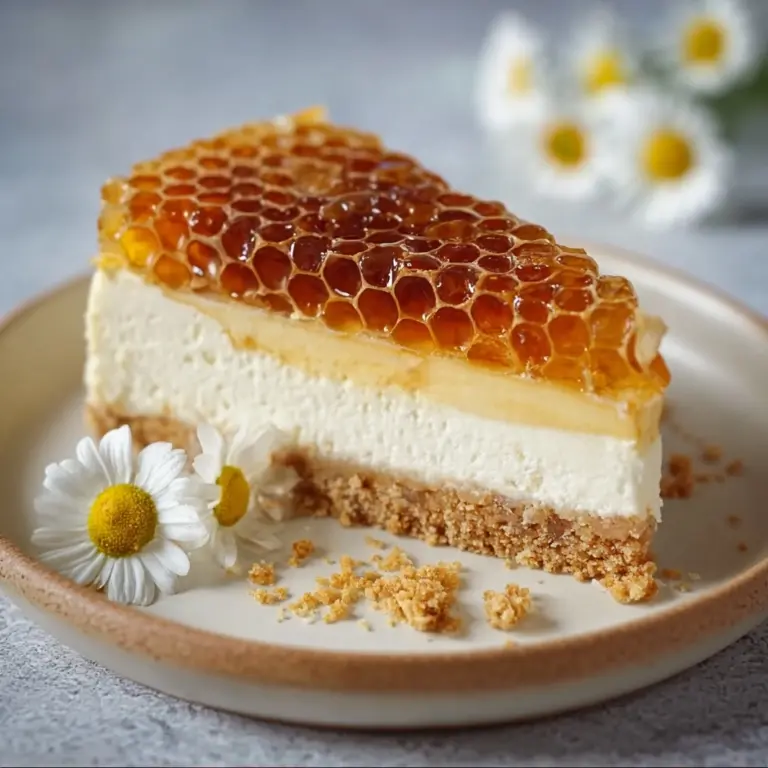 Ultimate Lemon Lavender Cheesecake Topped with Honeycomb Recipe