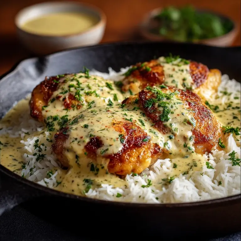 Creamy Smothered Chicken And Rice