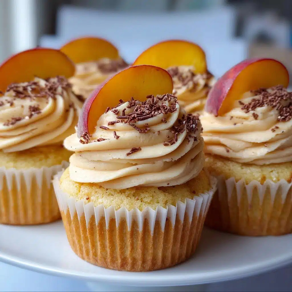 Honey Peach Cream Cheese Cupcakes Recipe - Recipe Image