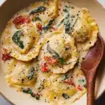 Creamy Tuscan Ravioli Soup : Comfort in Every Spoonful Recipe