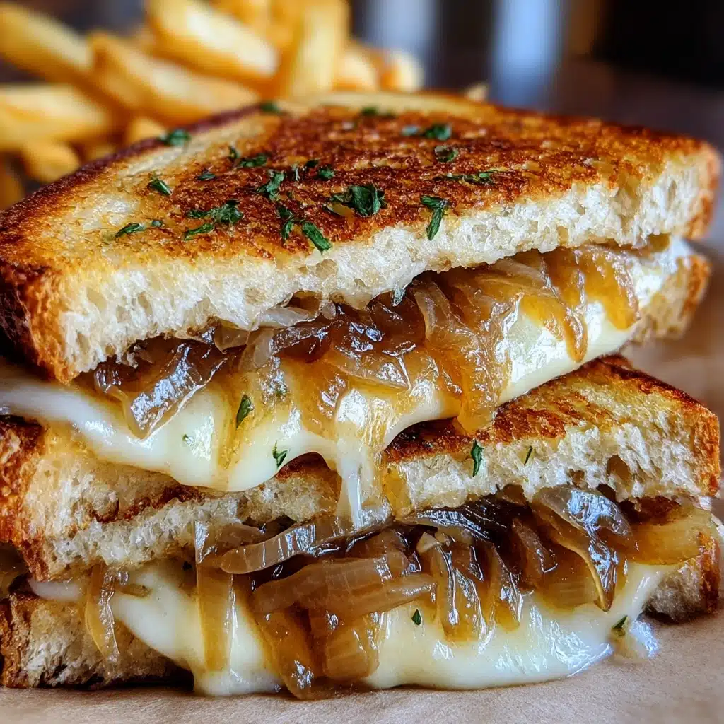 French Onion Grilled Cheese Sandwich Recipe - Recipe Image