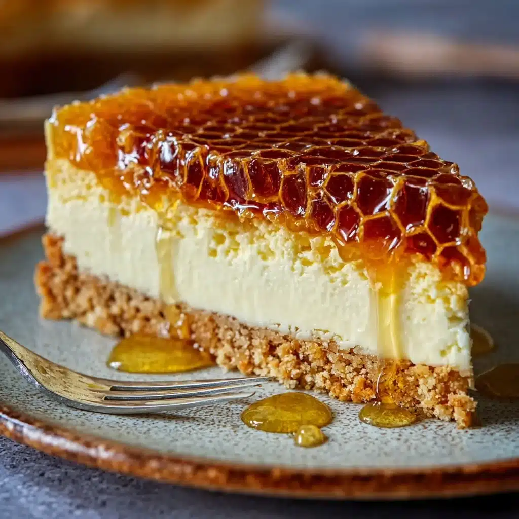 Ultimate Lemon Lavender Cheesecake Topped with Honeycomb Recipe - Recipe Image