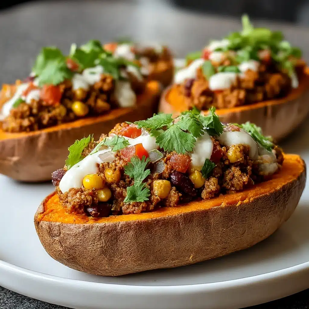 Ground Turkey Stuffed Sweet Potatoes Recipe - Recipe Image
