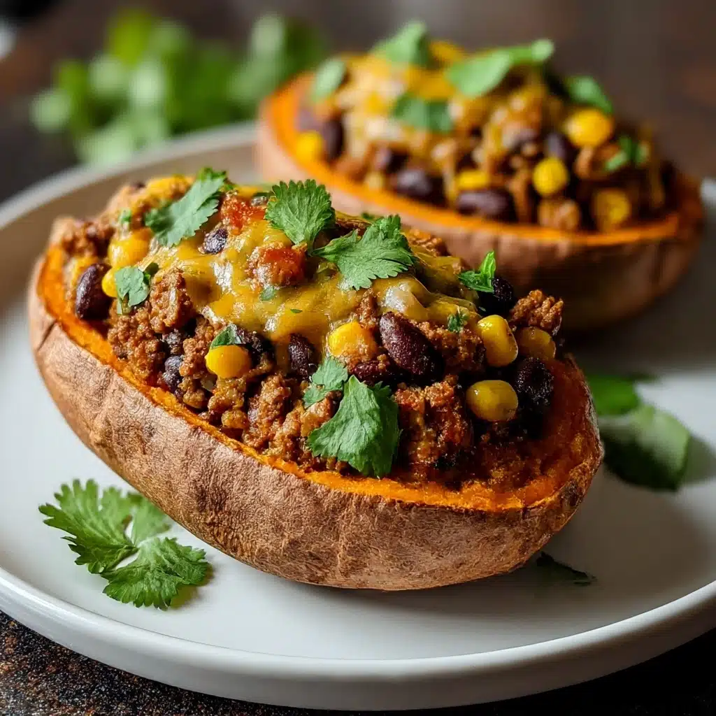 Ground Turkey Stuffed Sweet Potatoes Recipe - Recipe Image