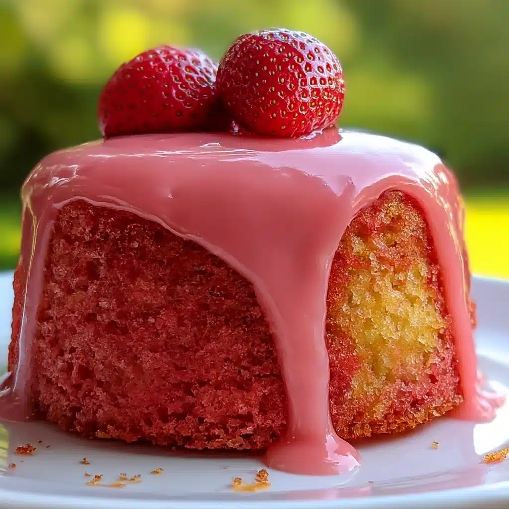 Strawberry Honeybun Cake with Creamy Strawberry Icing Recipe - Recipe Image