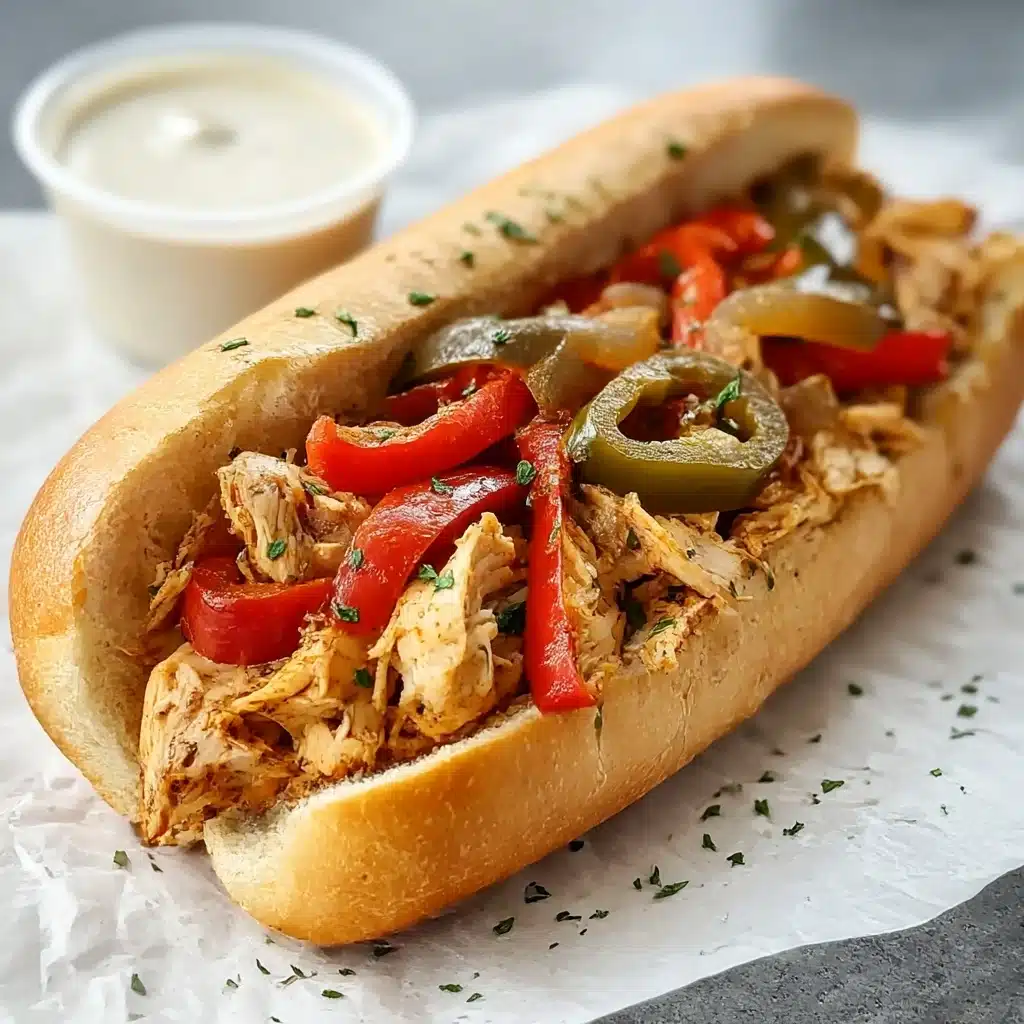 Healthy Crockpot Chicken Philly Cheesesteak Recipe - Recipe Image