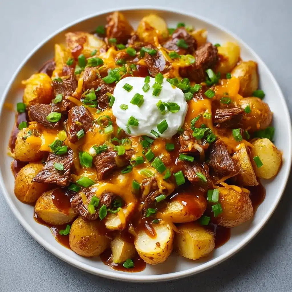 Crockpot Loaded Steak and Potato Bake Recipe - Recipe Image