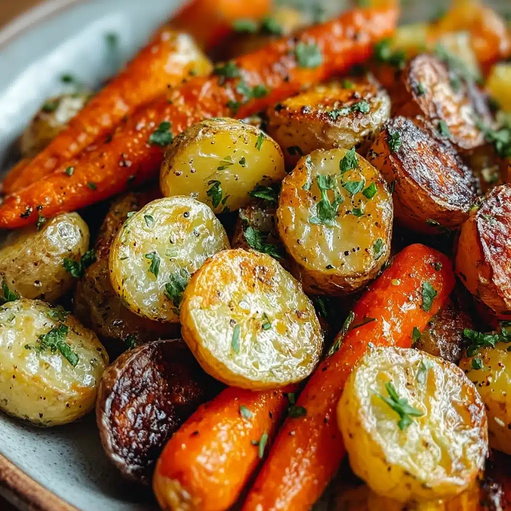 Garlic Herb Roasted Potatoes, Carrots, and Zucchini Recipe - Recipe Image