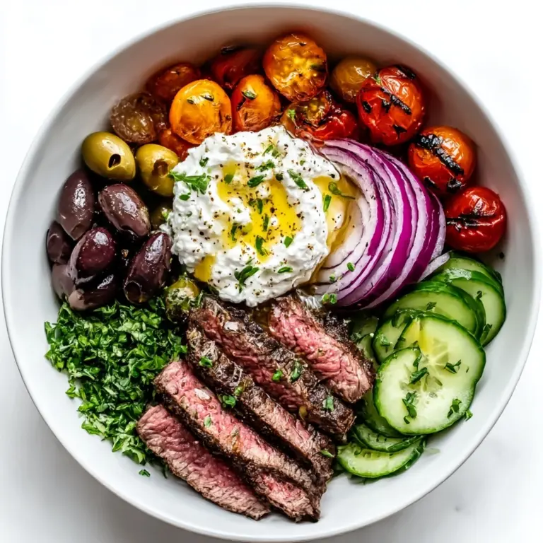 Quick & Easy Mediterranean Steak Bowl Recipe