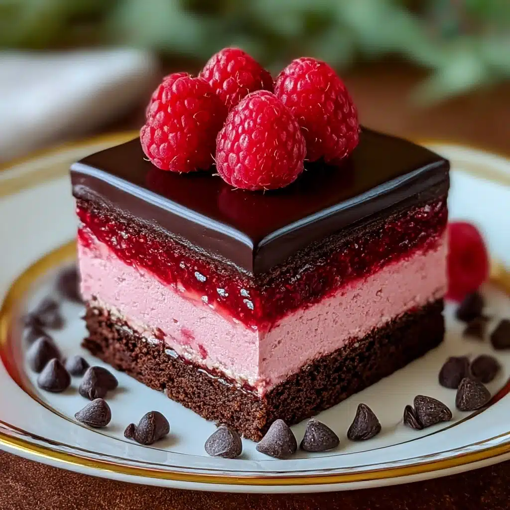Indulge in Heavenly Raspberry Chocolate Mousse Cake Recipe - Recipe Image