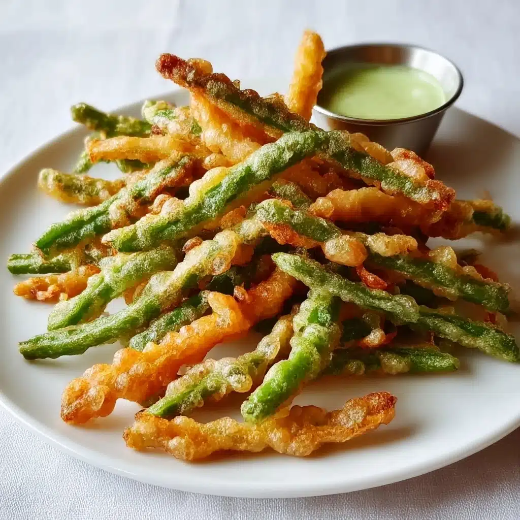 Crispy Fried Green Beans with Zesty Sriracha Mayo Delight Recipe - Recipe Image