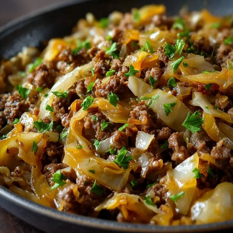 Ground Beef and Chopped Cabbage Recipe