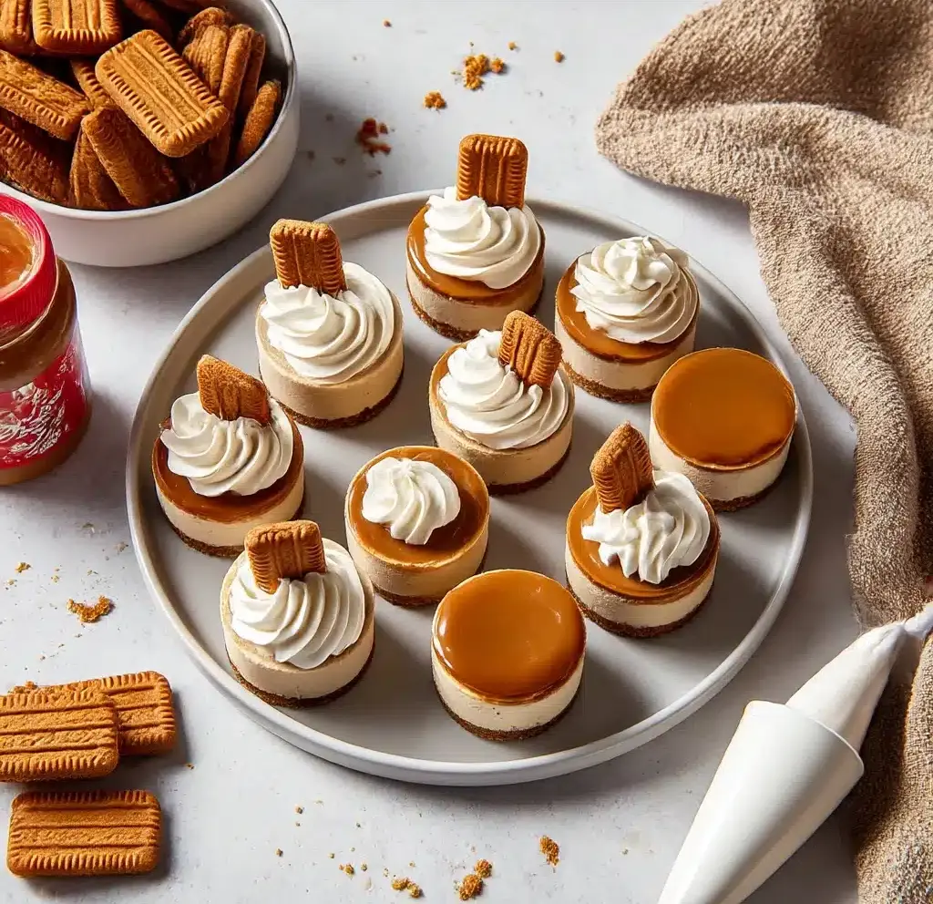 No Bake Mini Biscoff Cheesecakes Recipe