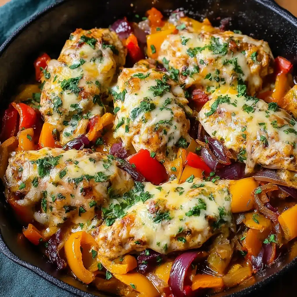 Cheesy Baja Chicken & Bell Pepper Skillet Recipe - Recipe Image