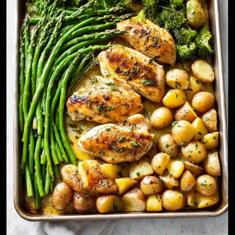 Sheet Pan Garlic Butter Chicken and Veggies Recipe