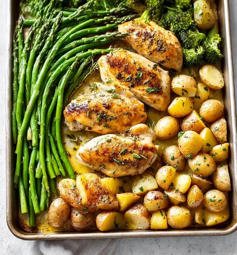 Sheet Pan Garlic Butter Chicken and Veggies Recipe
