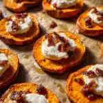 Sweet Potato Rounds with Goat Cheese