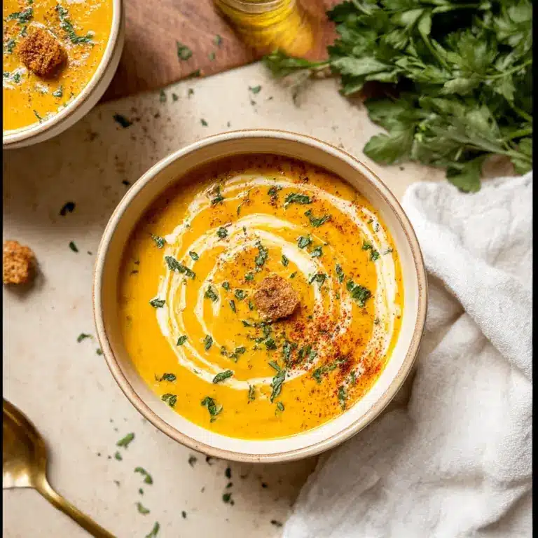 One Pot Creamy Carrot Lentil Soup Recipe