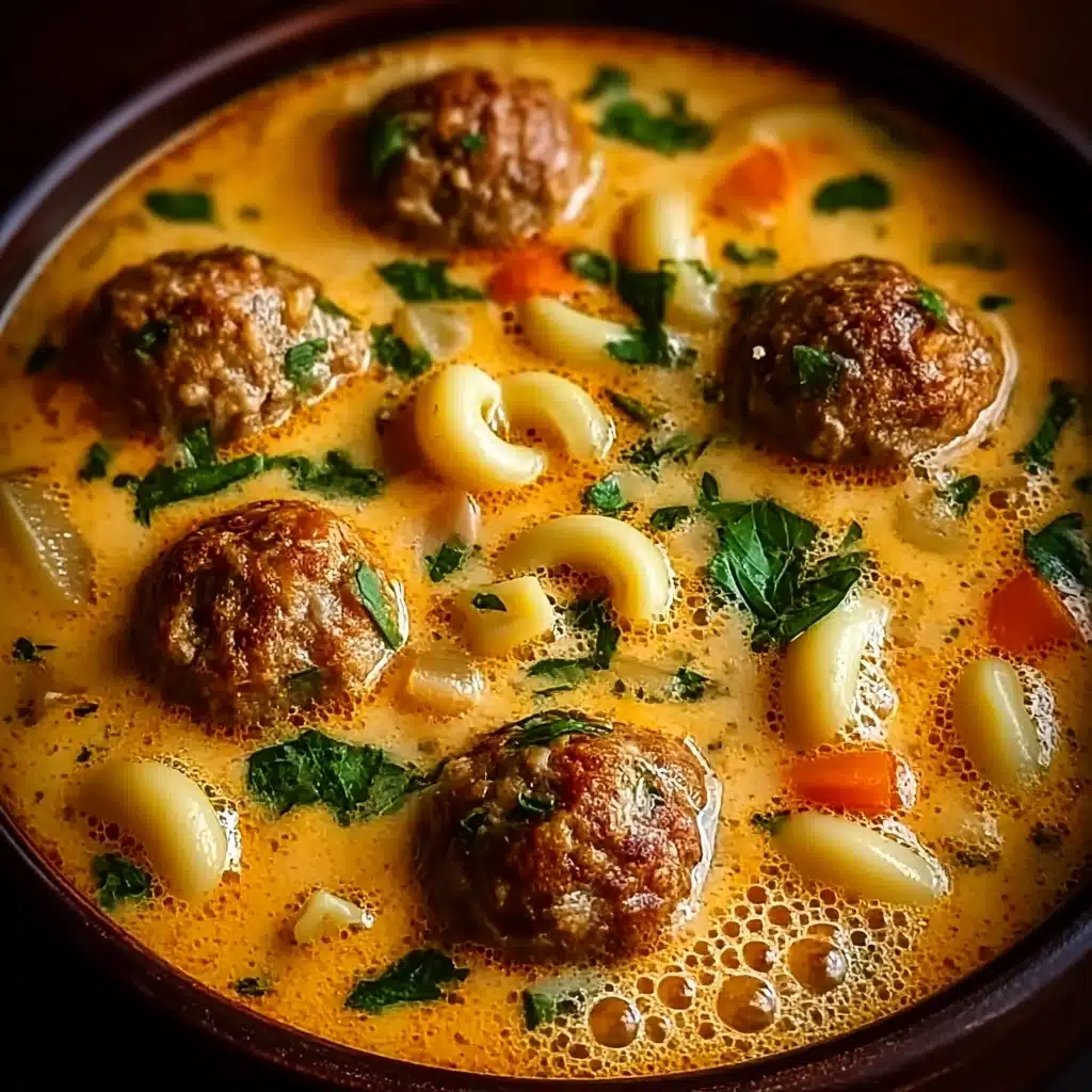 Creamy Italian Meatball Soup Recipe - Recipe Image