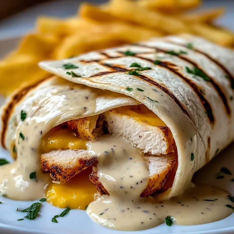 Irresistible Cheesy Garlic Chicken Wraps — Pure Handheld Bliss