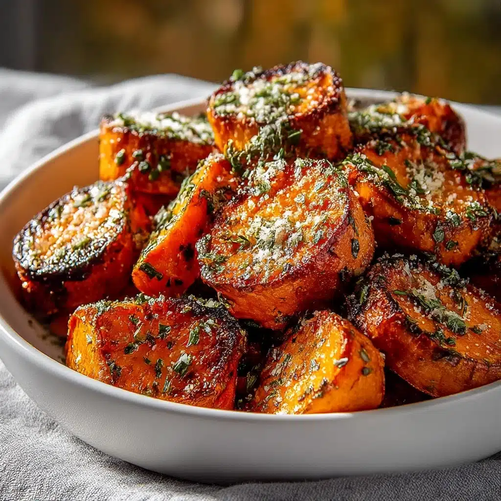 Garlic Parmesan Roasted Sweet Potatoes: The Ultimate Recipe - Recipe Image