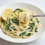 EASY LEMON RICOTTA PASTA & SPINACH Recipe