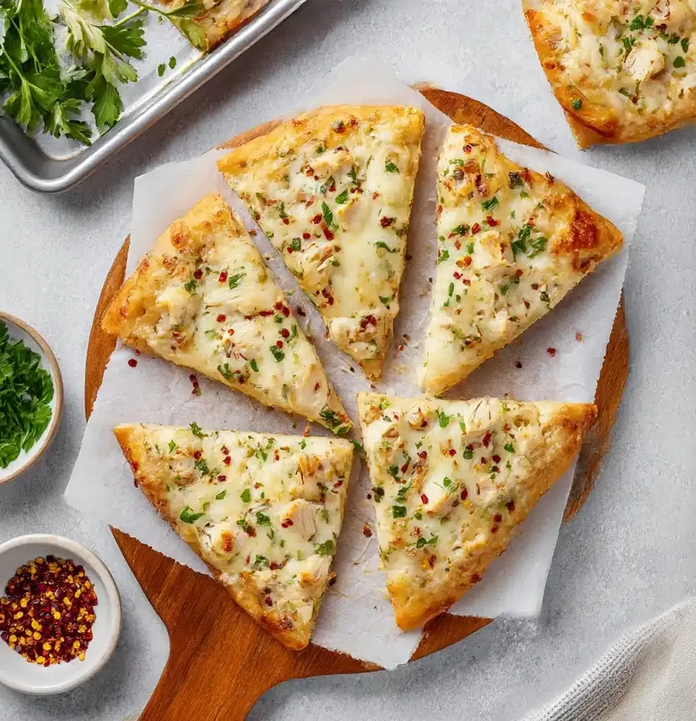 The Viral Chicken Alfredo Garlic Bread