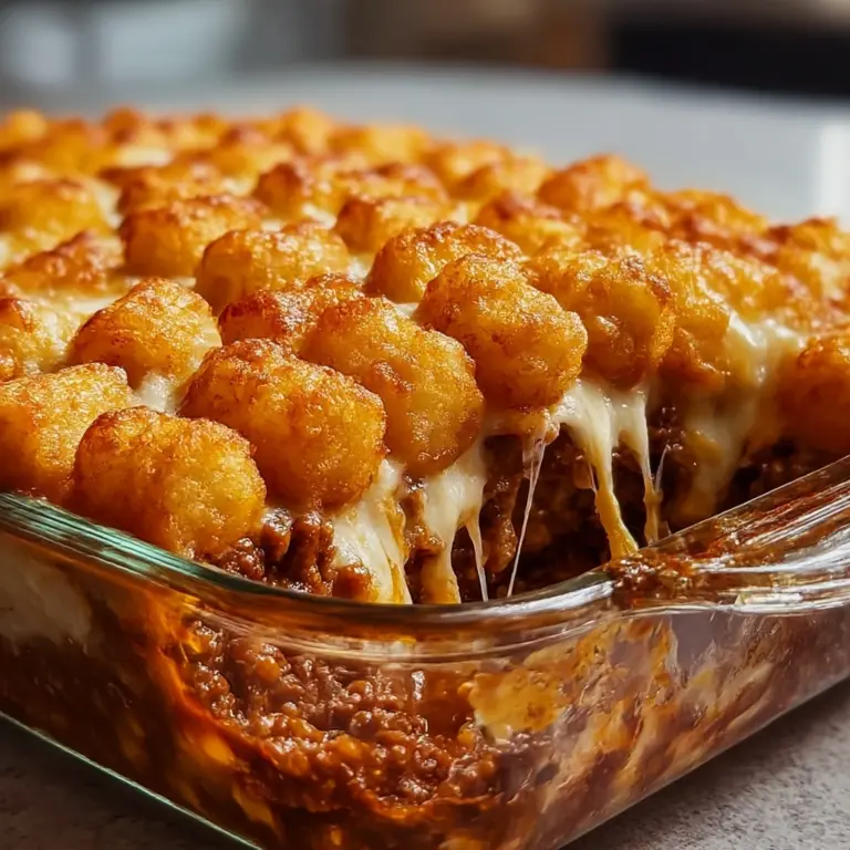 Chili Cheese Tater Tot Casserole Recipe