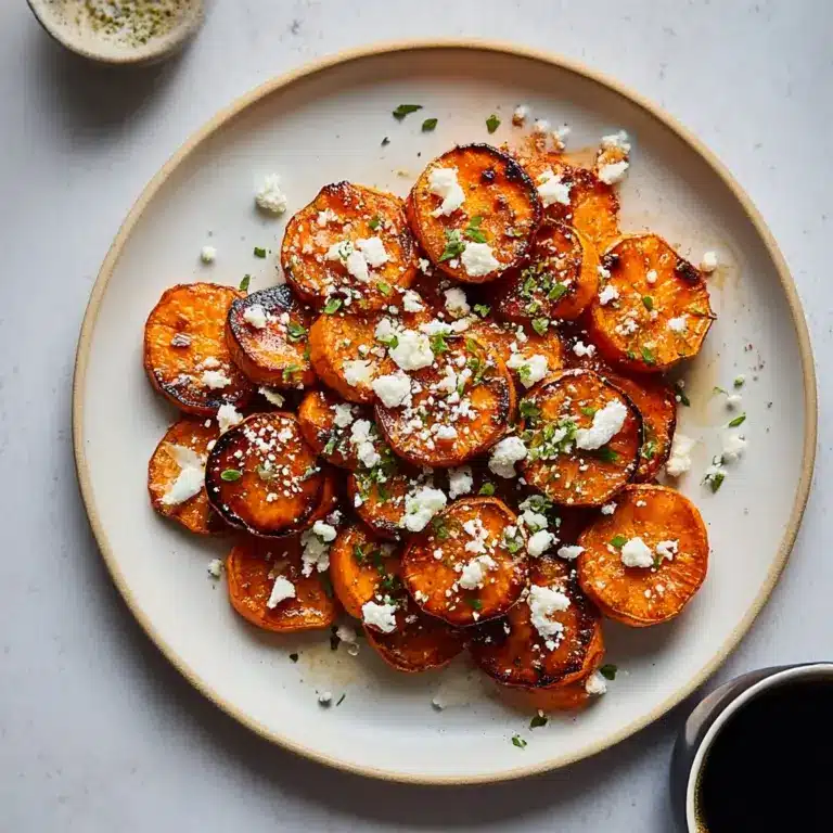 Delicious Honey Feta Sweet Potato Rounds Recipe