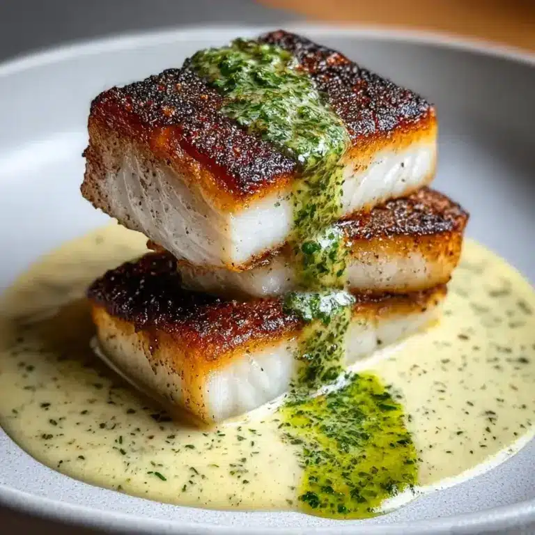 Delicious Lemon Garlic Butter Cod with Crispy Skin Recipe