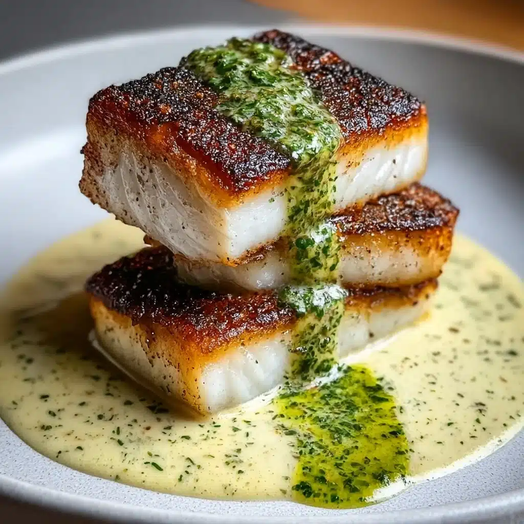 Delicious Lemon Garlic Butter Cod with Crispy Skin Recipe - Recipe Image