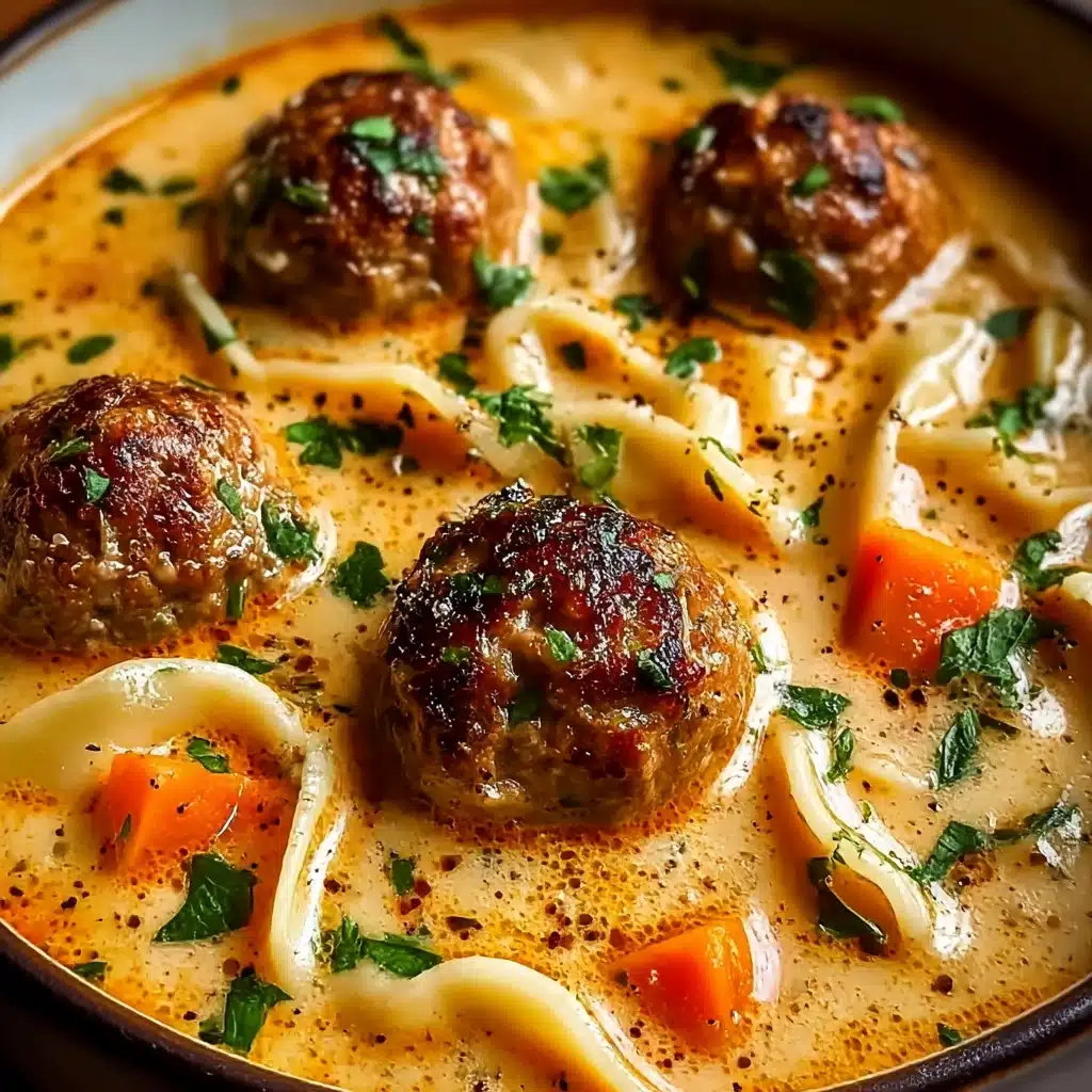 Creamy Italian Meatball Soup Recipe - Recipe Image