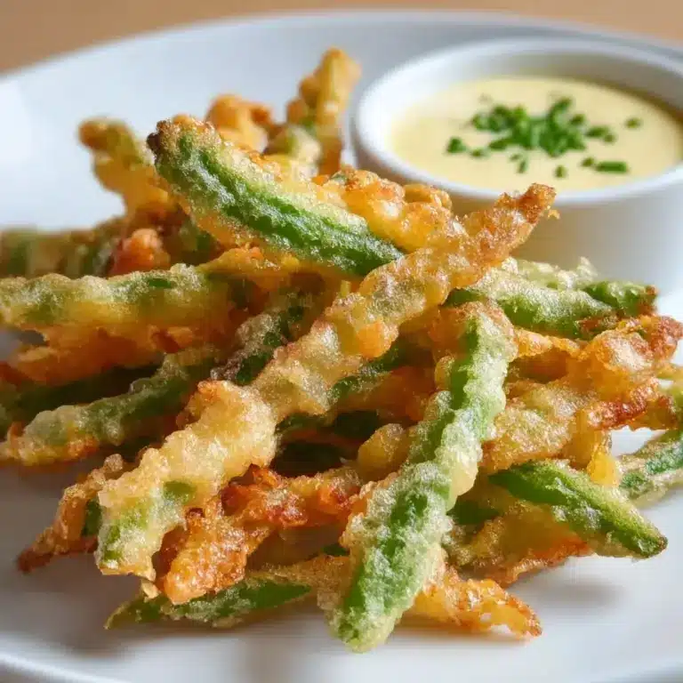 Crispy Fried Green Beans with Zesty Sriracha Mayo Delight Recipe