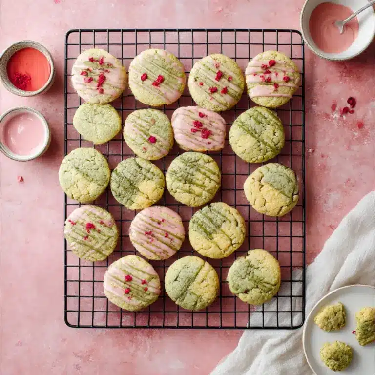 Strawberry Matcha Marble Cookies Recipe