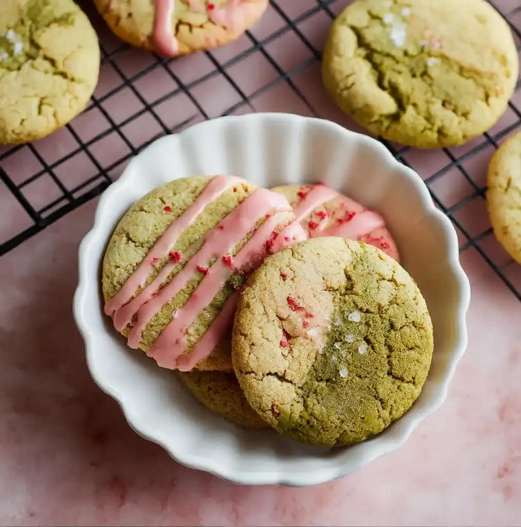 Strawberry Matcha Marble Cookies Recipe