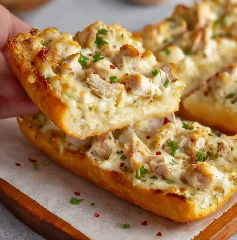 The Viral Chicken Alfredo Garlic Bread