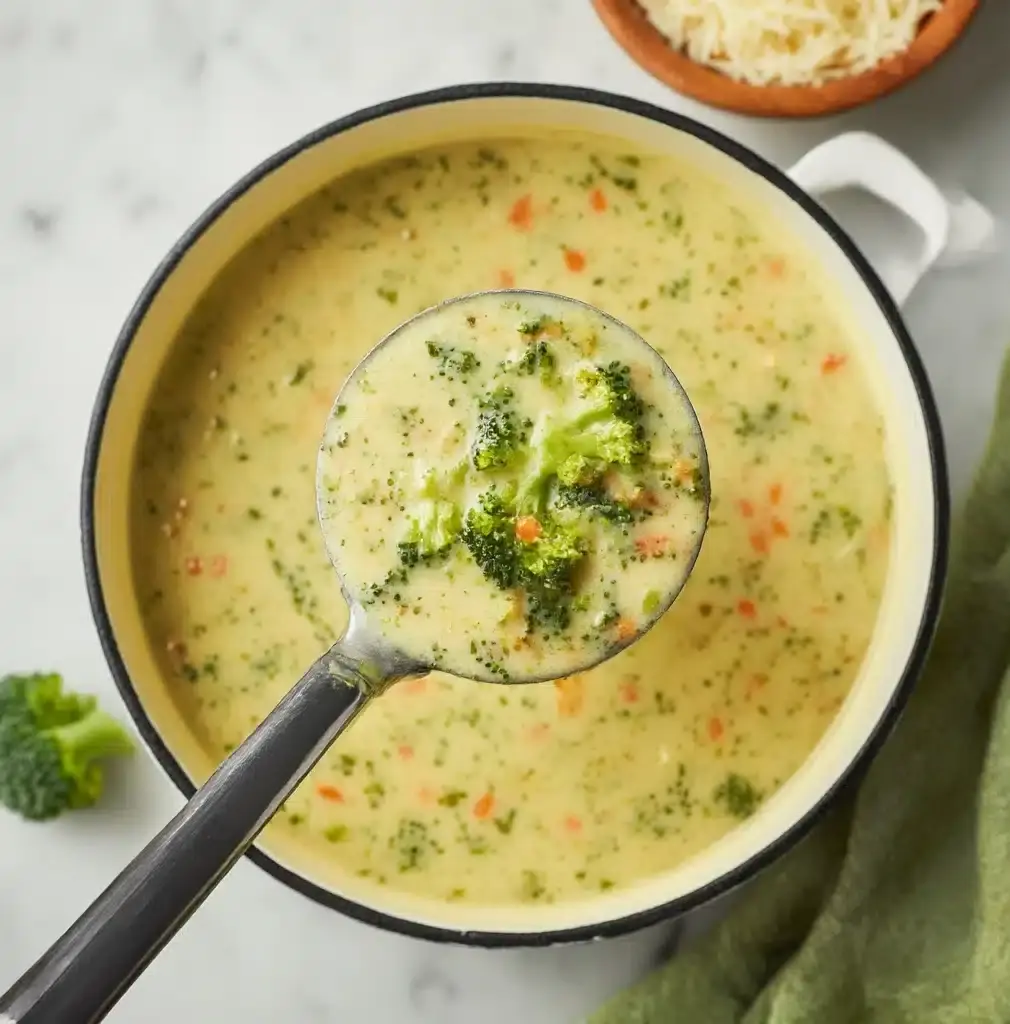 High Protein Broccoli Cheddar Soup Recipe