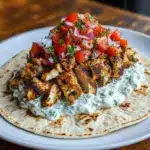 Greek Chicken Gyros with Lemon-Herb Marinade and Tzatziki Recipe