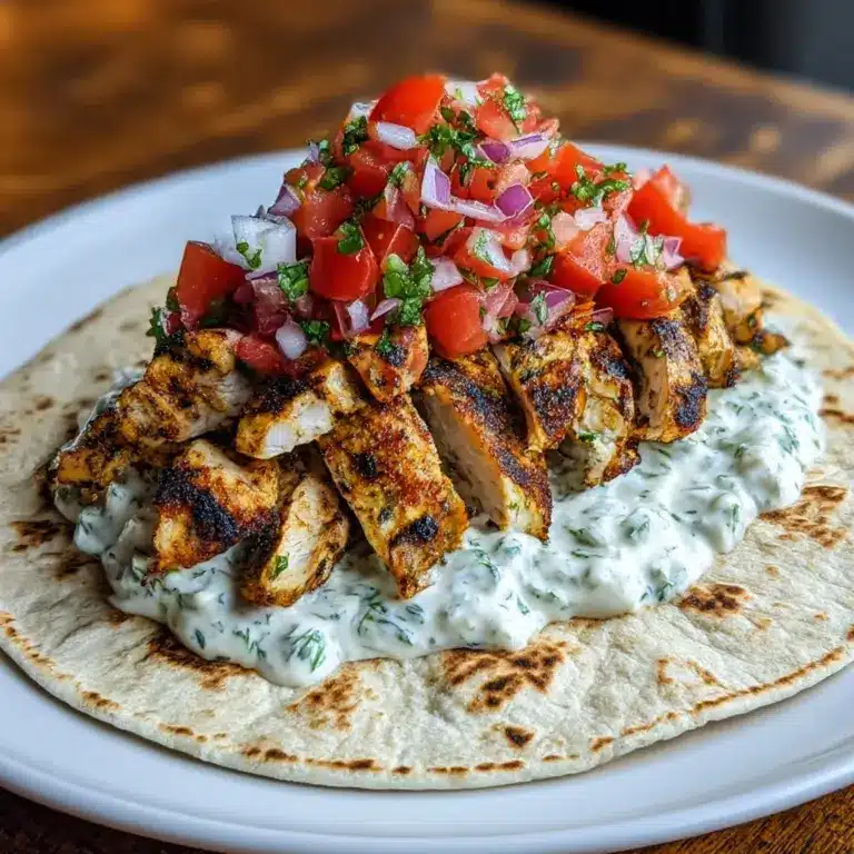 Greek Chicken Gyros with Lemon-Herb Marinade and Tzatziki Recipe