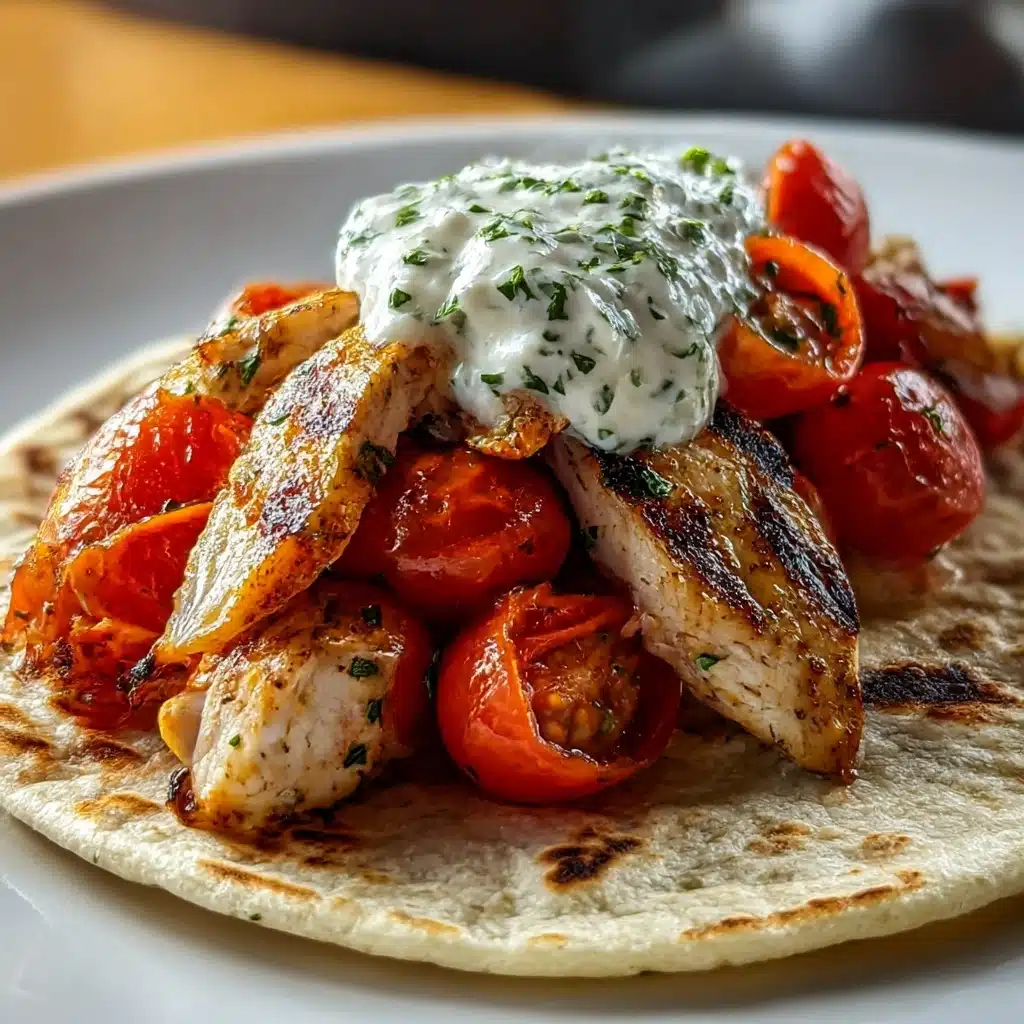 Greek Chicken Gyros with Lemon-Herb Marinade and Tzatziki Recipe - Recipe Image