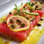 Tuna Crudo with Citrus Caper Vinaigrette Recipe