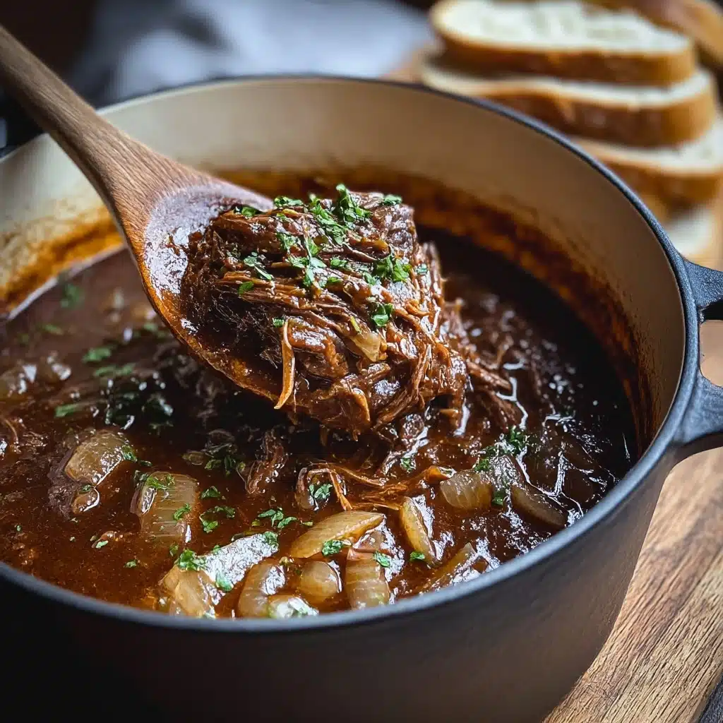 Savory French Onion Pot Roast Recipe - Recipe Image