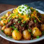 Crockpot Loaded Steak and Potato Bake Recipe