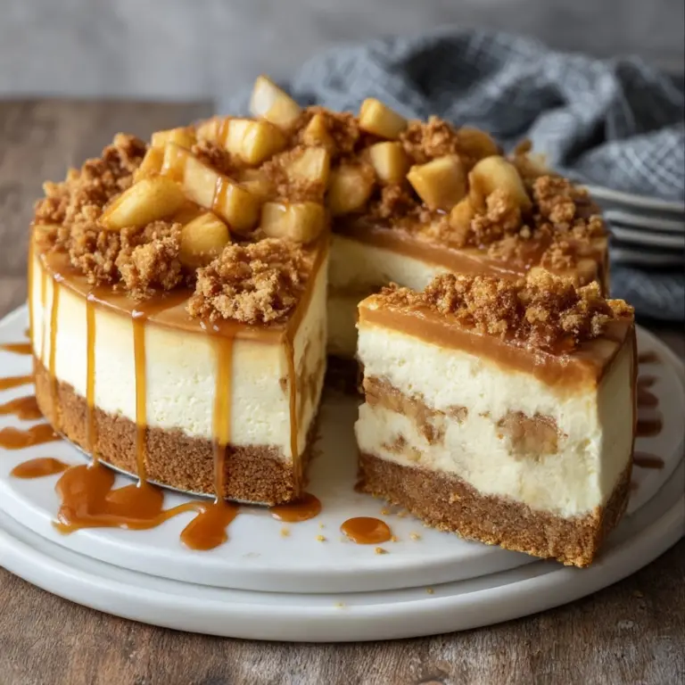 Salted Caramel Apple Pie Cheesecake Recipe