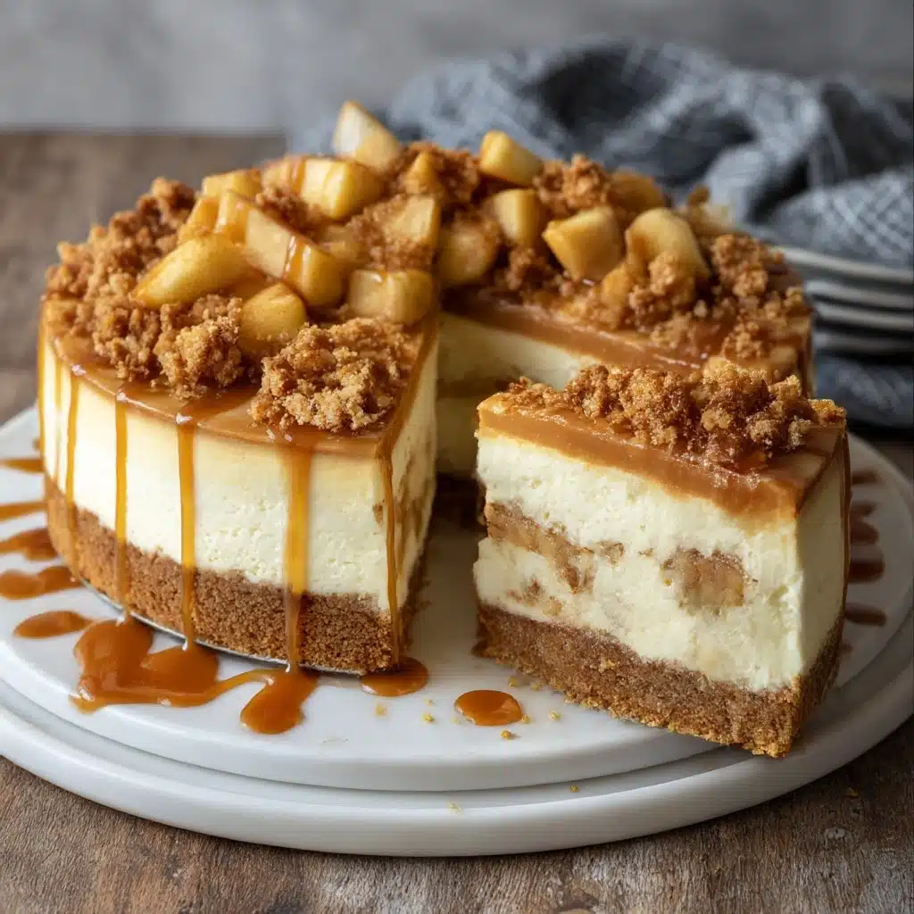 Salted Caramel Apple Pie Cheesecake Recipe - Recipe Image