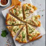 The Viral Chicken Alfredo Garlic Bread I'm Obsessed With Recipe
