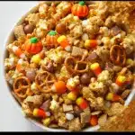 Scarecrow Crunch Snack Mix Recipe | Halloween Caramel Corn Recipe
